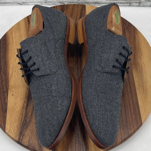 Taft Kennedy Mens 10/44 Gray Wool Cap Toe Oxford Derby Dress Shoes main image 14
